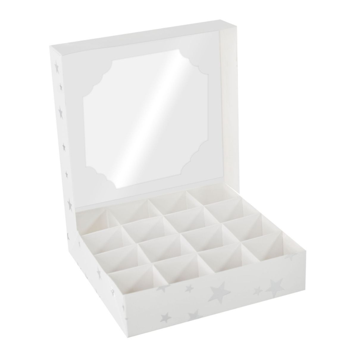 Simply Making Treat Box & Inserts Silver Stars 16 Cavities pk/5