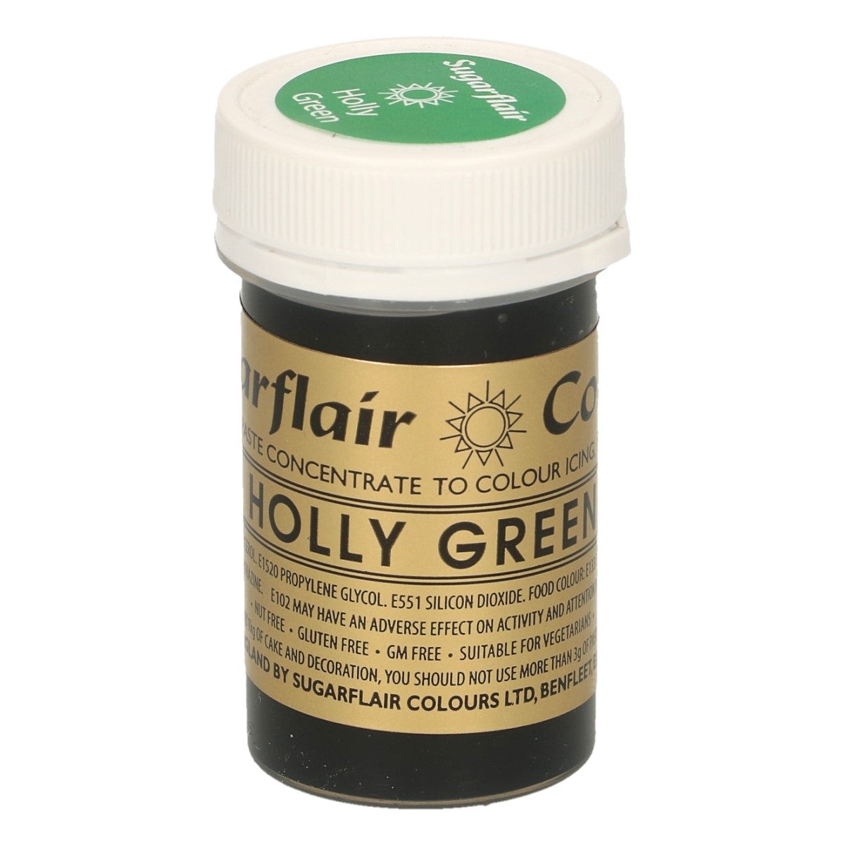 Sugarflair Paste Colour HOLLY GREEN, 25g