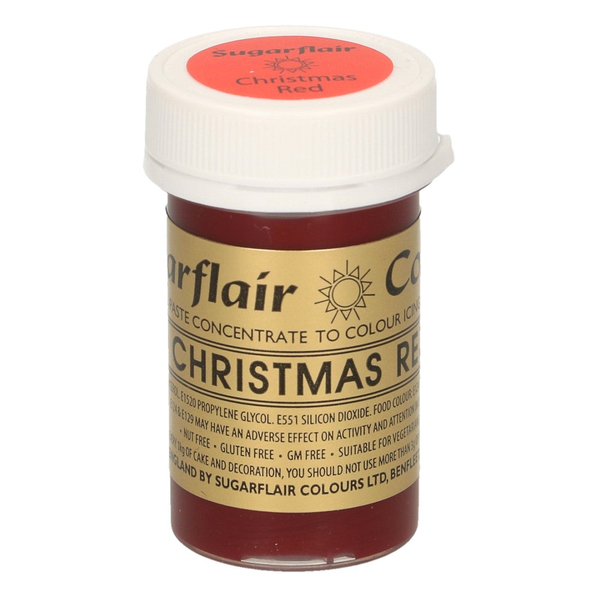 Sugarflair Paste Colour CHRISTMAS RED, 25g