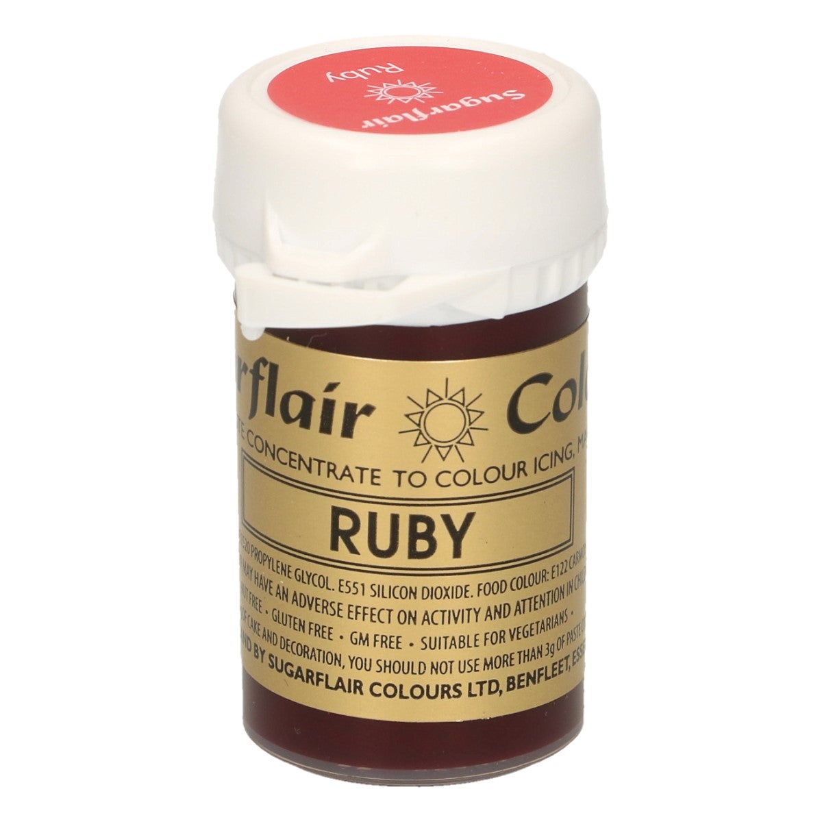 Sugarflair Paste Colour RUBY, 25g