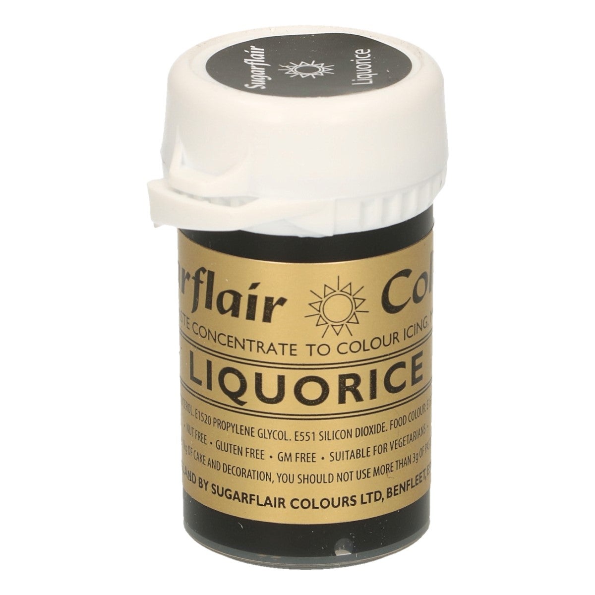 Sugarflair Paste Colour LIQUORICE/BLACK, 25g