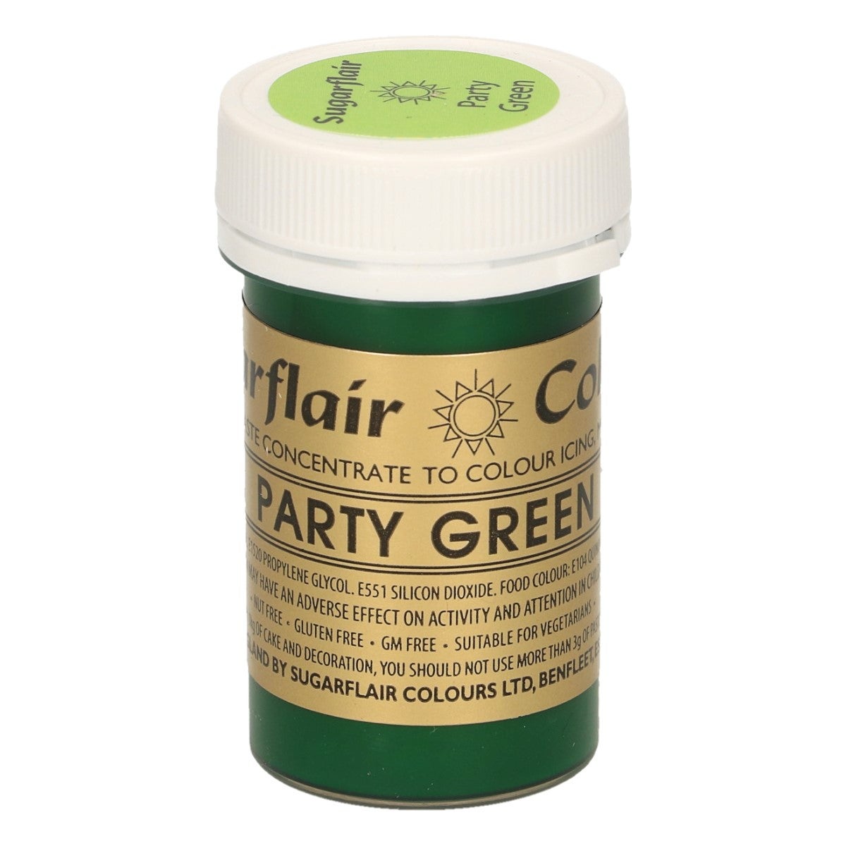 Sugarflair Paste Colour PARTY GREEN, 25g