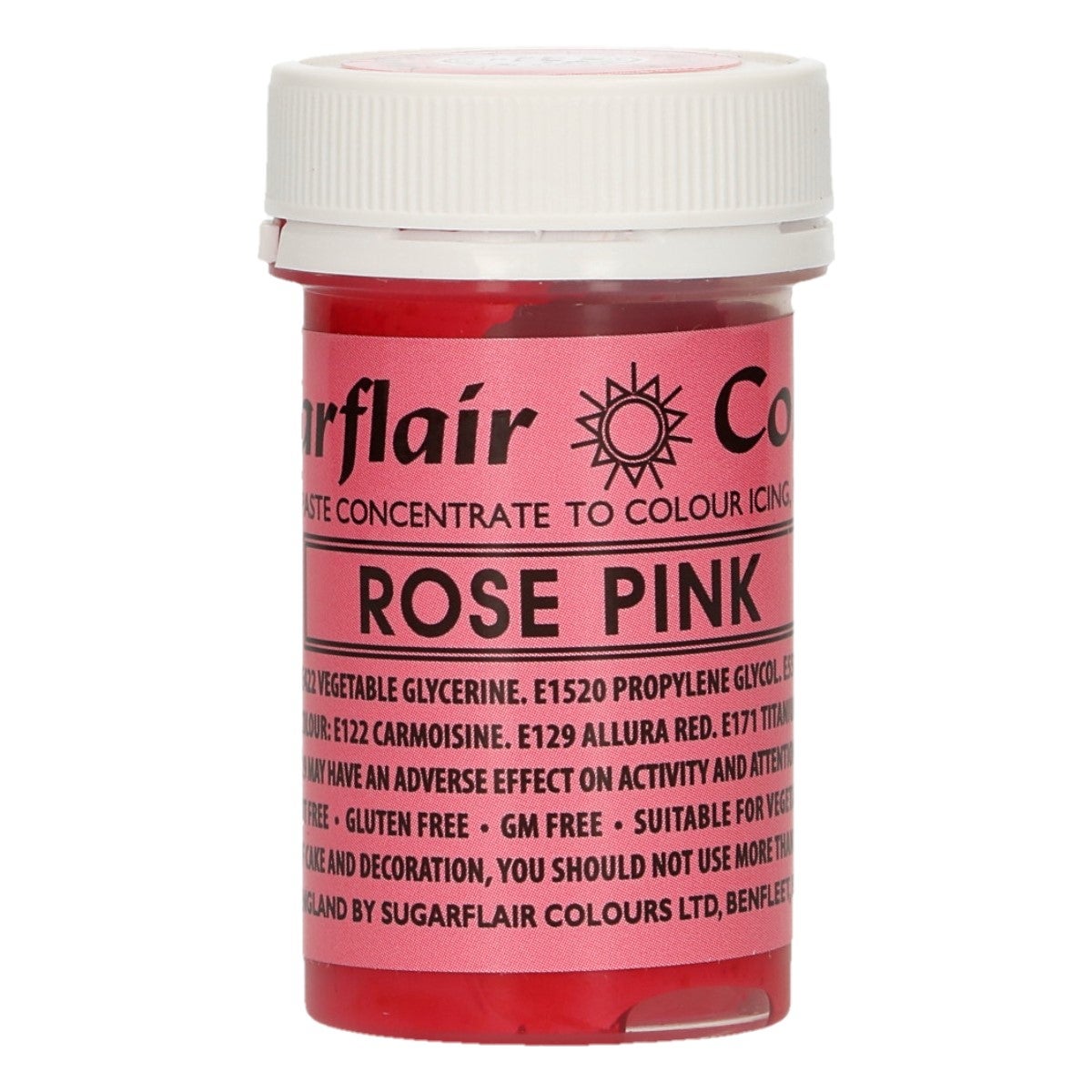 Sugarflair Paste Colour ROSE PINK 25g