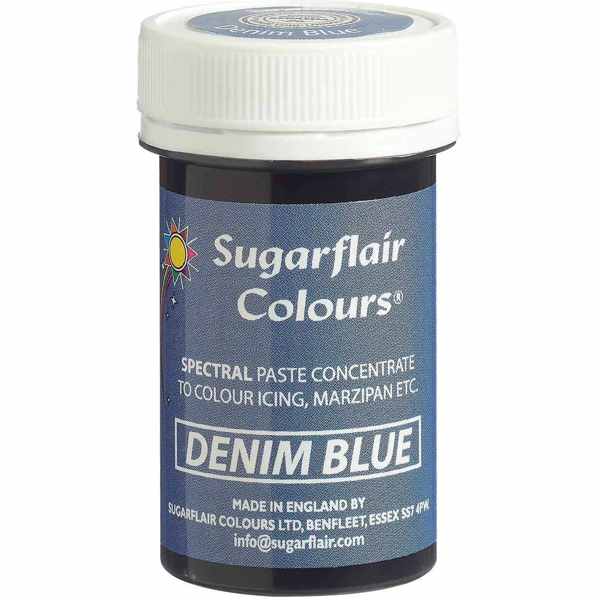 Sugarflair Paste Colour - Denim Blue - 25g