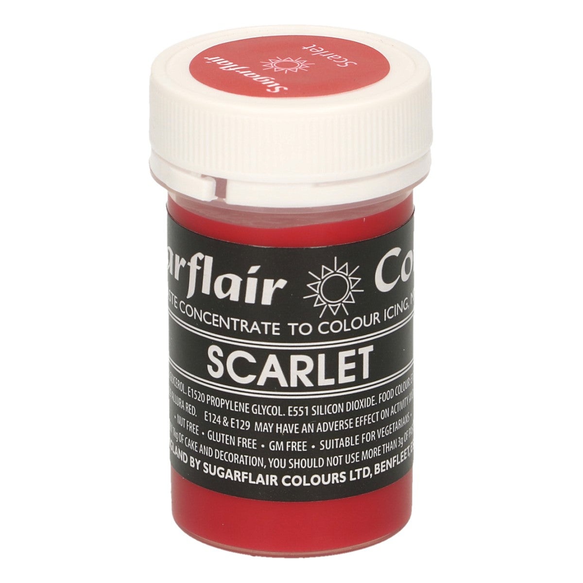 Sugarflair Paste Colour Pastel SCARLET 25g