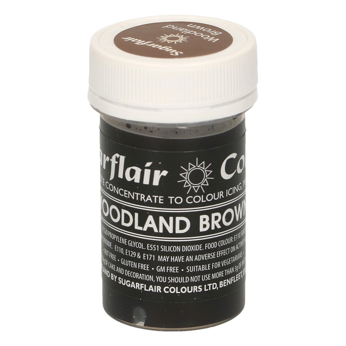 Sugarflair Paste Colour Pastel WOODLAND BROWN 25g