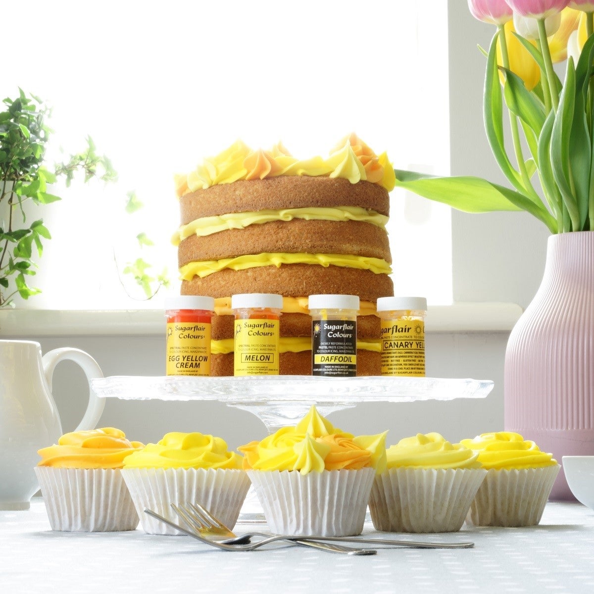 Sugarflair Paste Colour Mixed Yellow Set/4