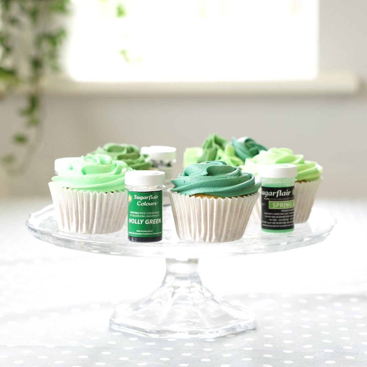 Sugarflair Paste Colour Mixed Green Set/4
