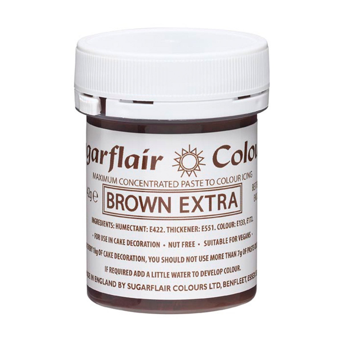 Sugarflair - Max Concentrate Paste Colour BROWN EXTRA, 42g