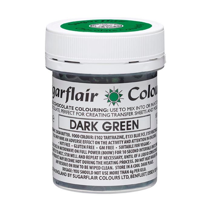 Sugarflair Chocolate Colour Dark Green 35g