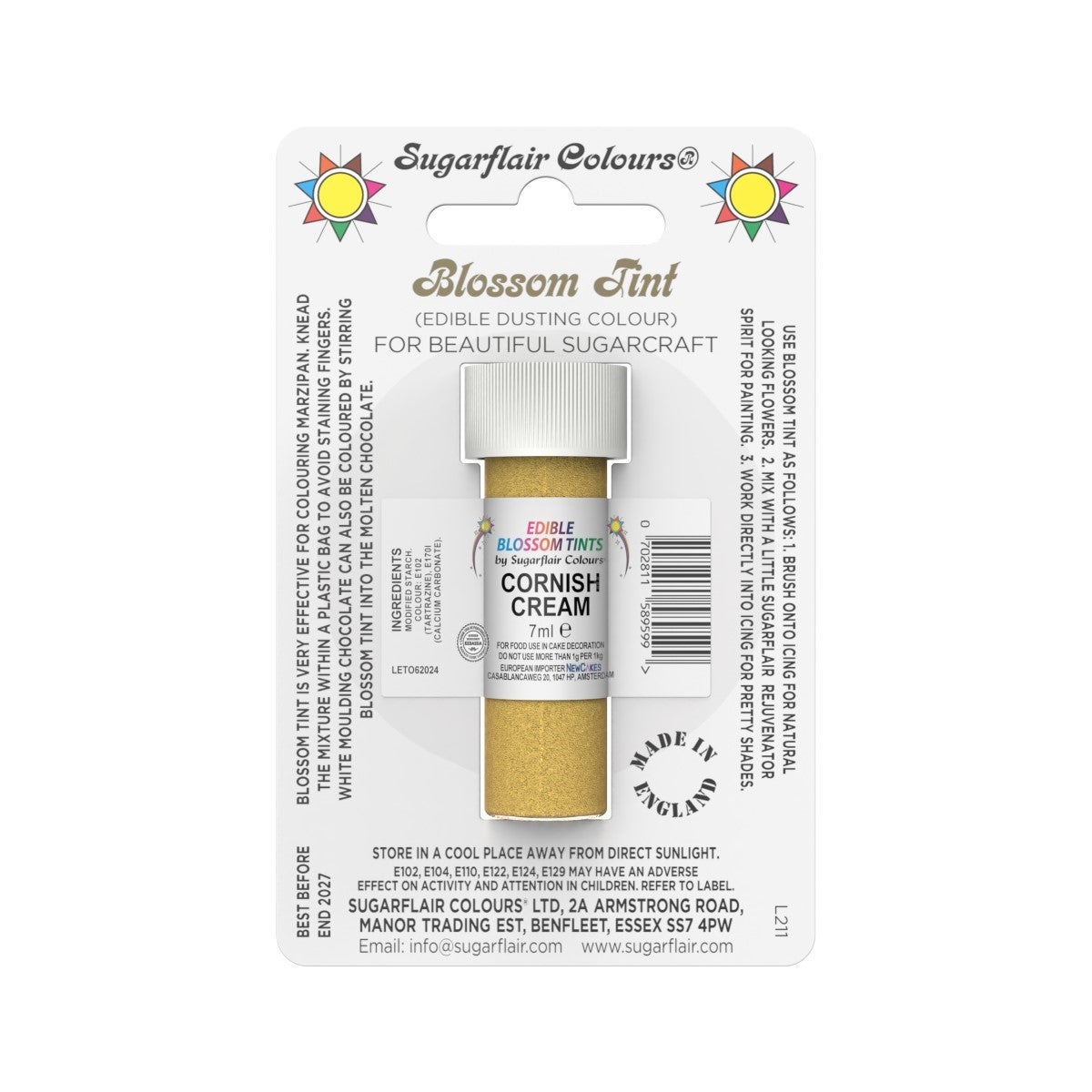 Sugarflair Dusting Colour CORNISH CREAM, 7ml