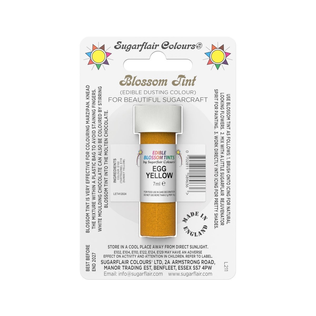 Sugarflair Dusting Colour EGG YELLOW, 7ml