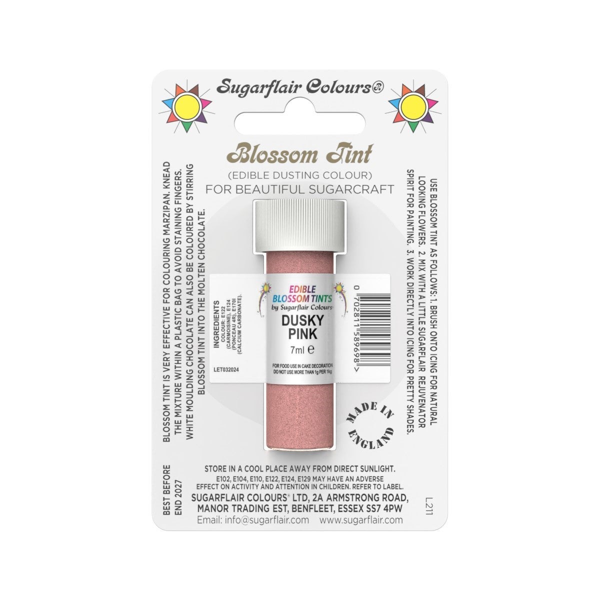 Sugarflair Dusting Colour DUSKY PINK, 7ml