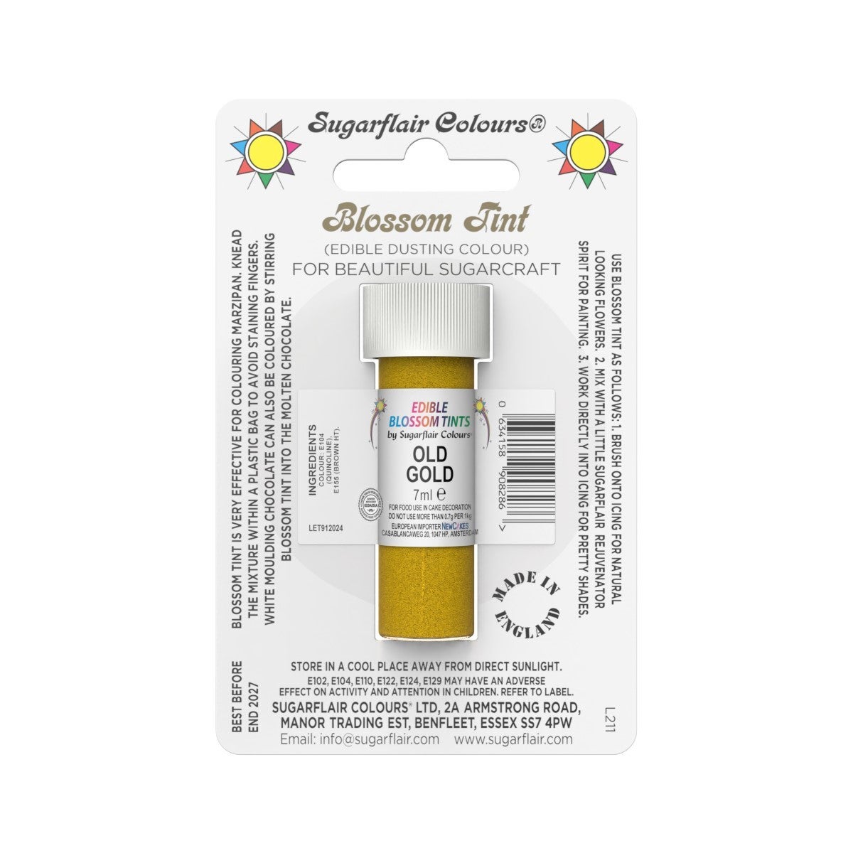 Sugarflair Dusting Colour OLD GOLD, 7ml