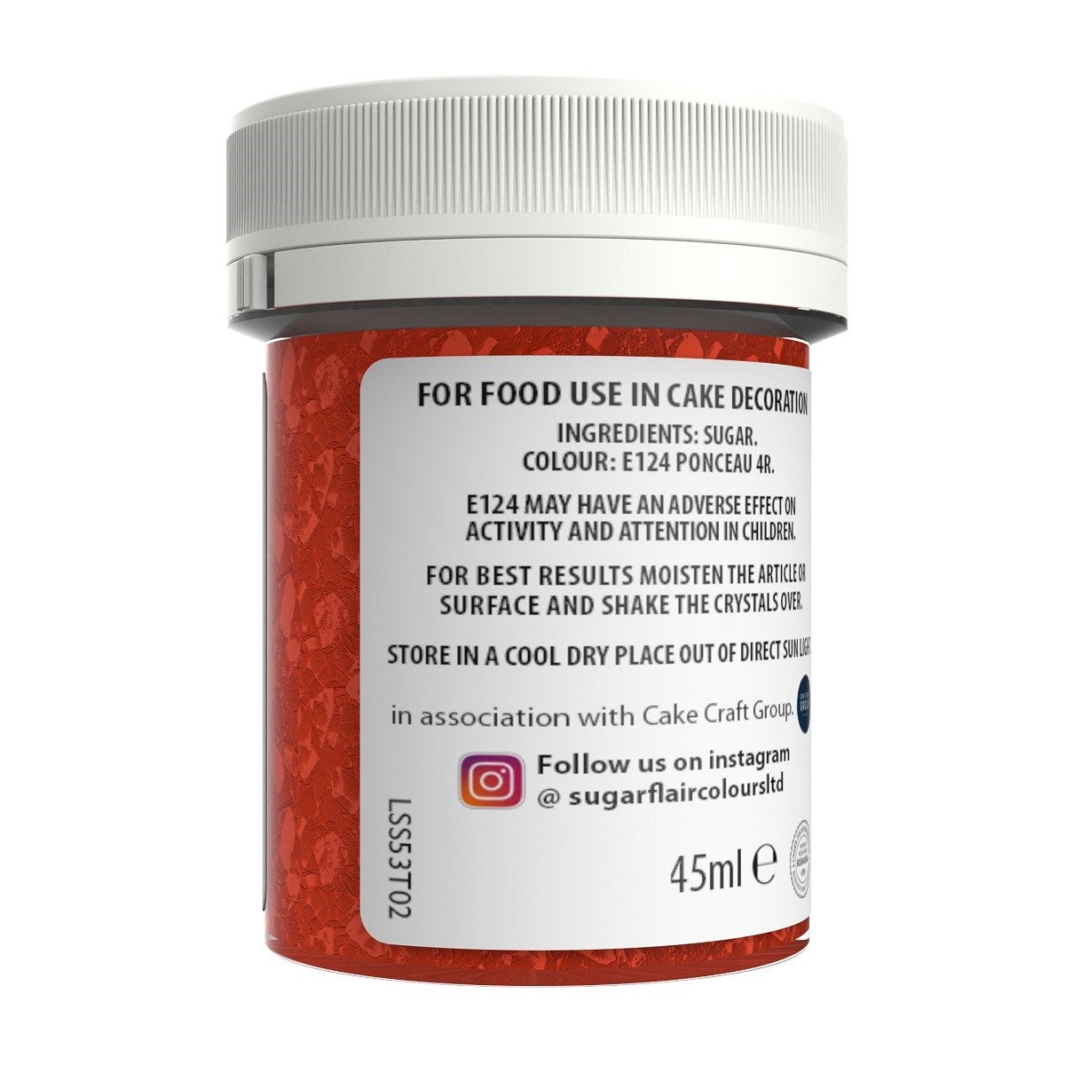 Sugarflair Sugar Crystals Red 40 g