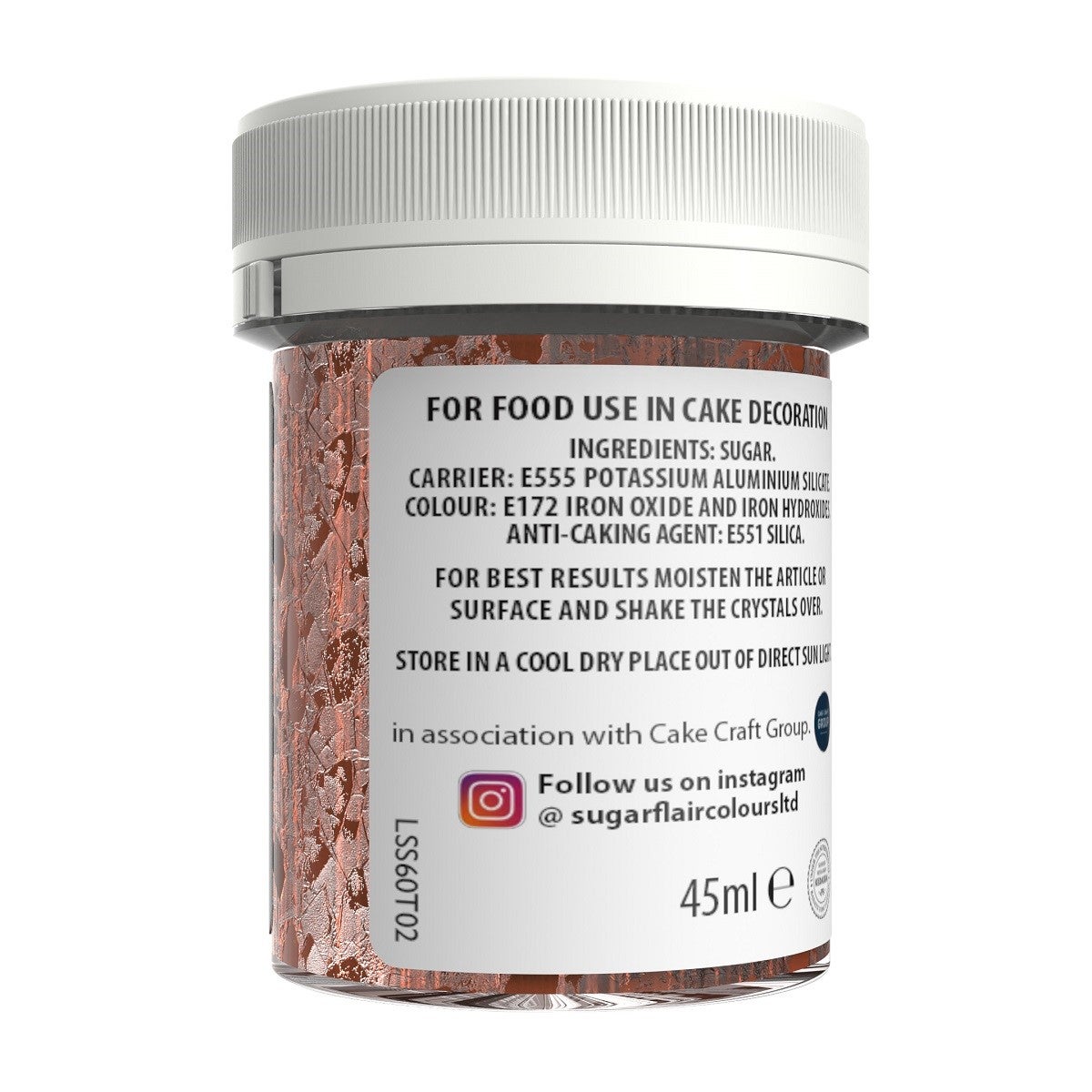 Sugarflair Sugar Crystals Rose Gold 40 g