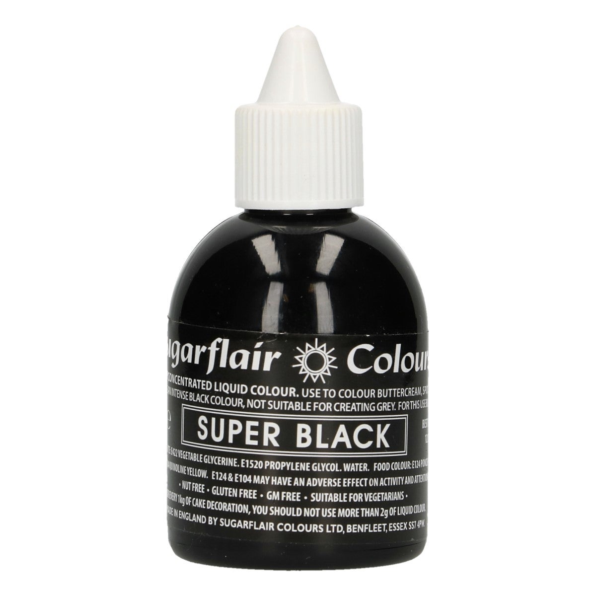 Sugarflair Liquid Colour Super Black 60ml