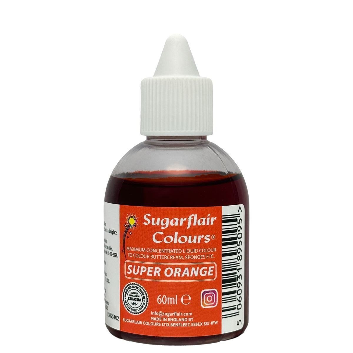 Sugarflair Liquid Colour Super Orange 60ml