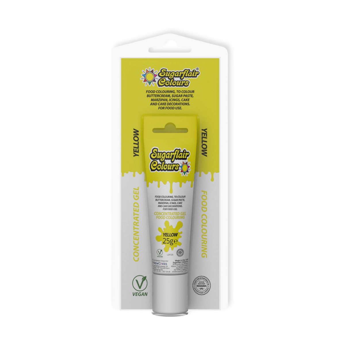Sugarflair Gel Colour Tube Yellow 25 g
