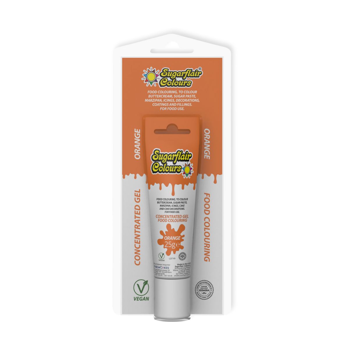 Sugarflair Gel Colour Tube Orange 25 g