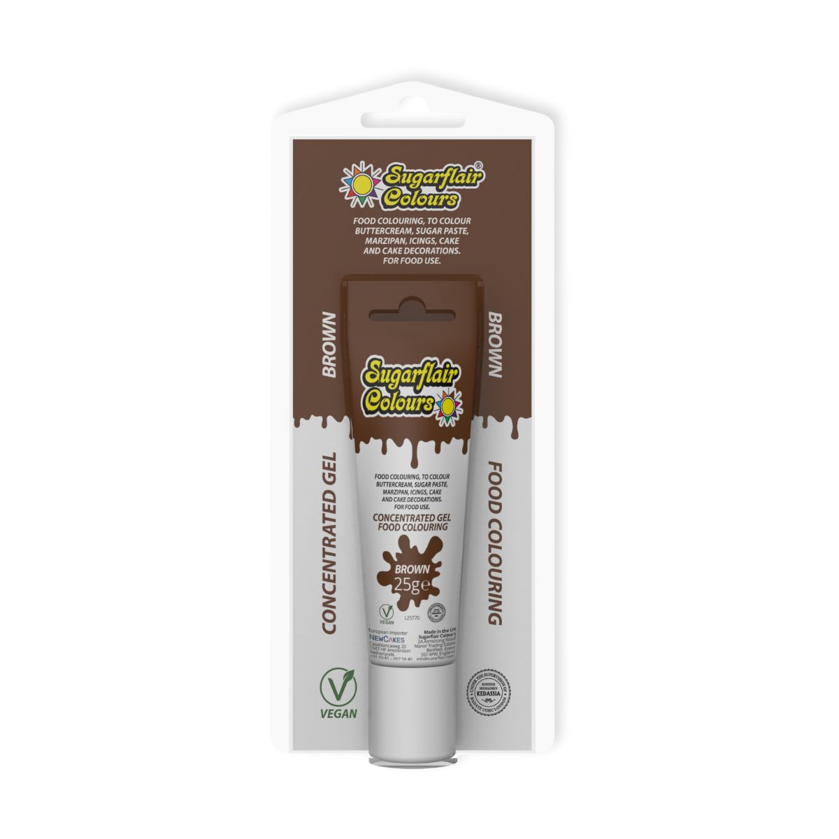 Sugarflair Gel Colour Tube Brown 25 g