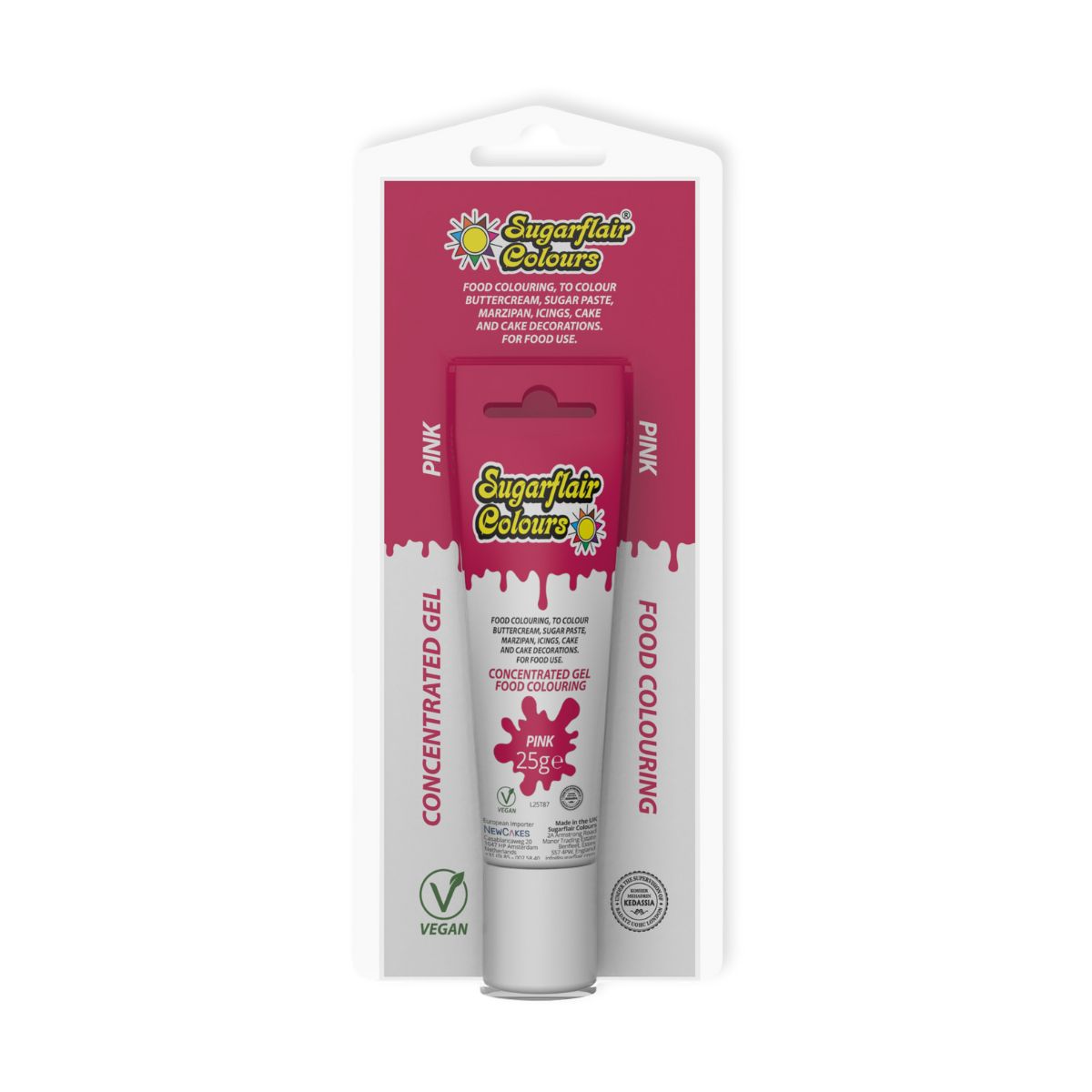 Sugarflair Gel Colour Tube Pink 25 g