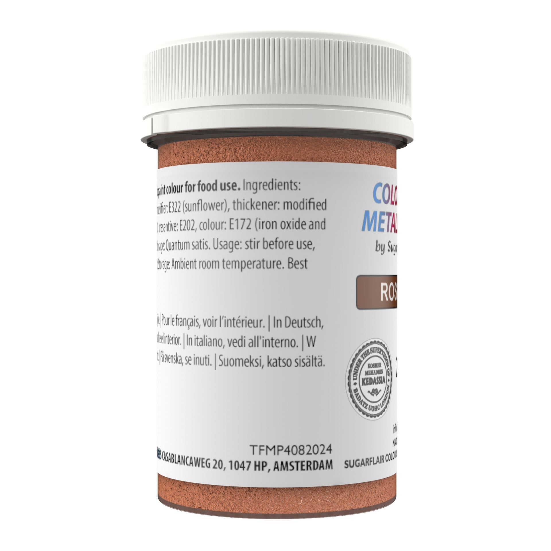 Sugarflair Edible Metallic Paint - Rose Gold 25ml