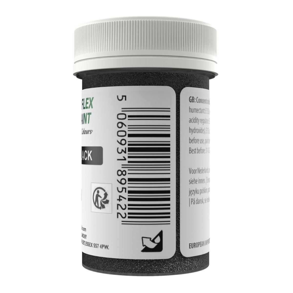 Sugarflair Edible Matt Paint - Black- 25ml