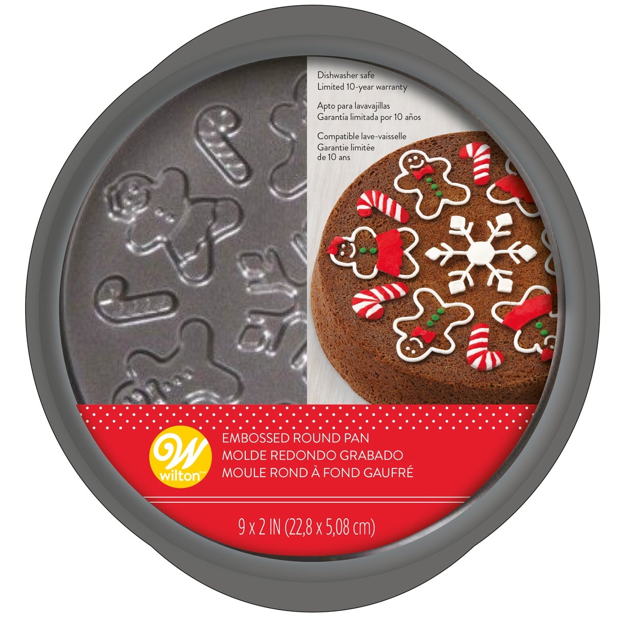 Wilton Embossed Round Pan Gingerbread Ø22,8cm