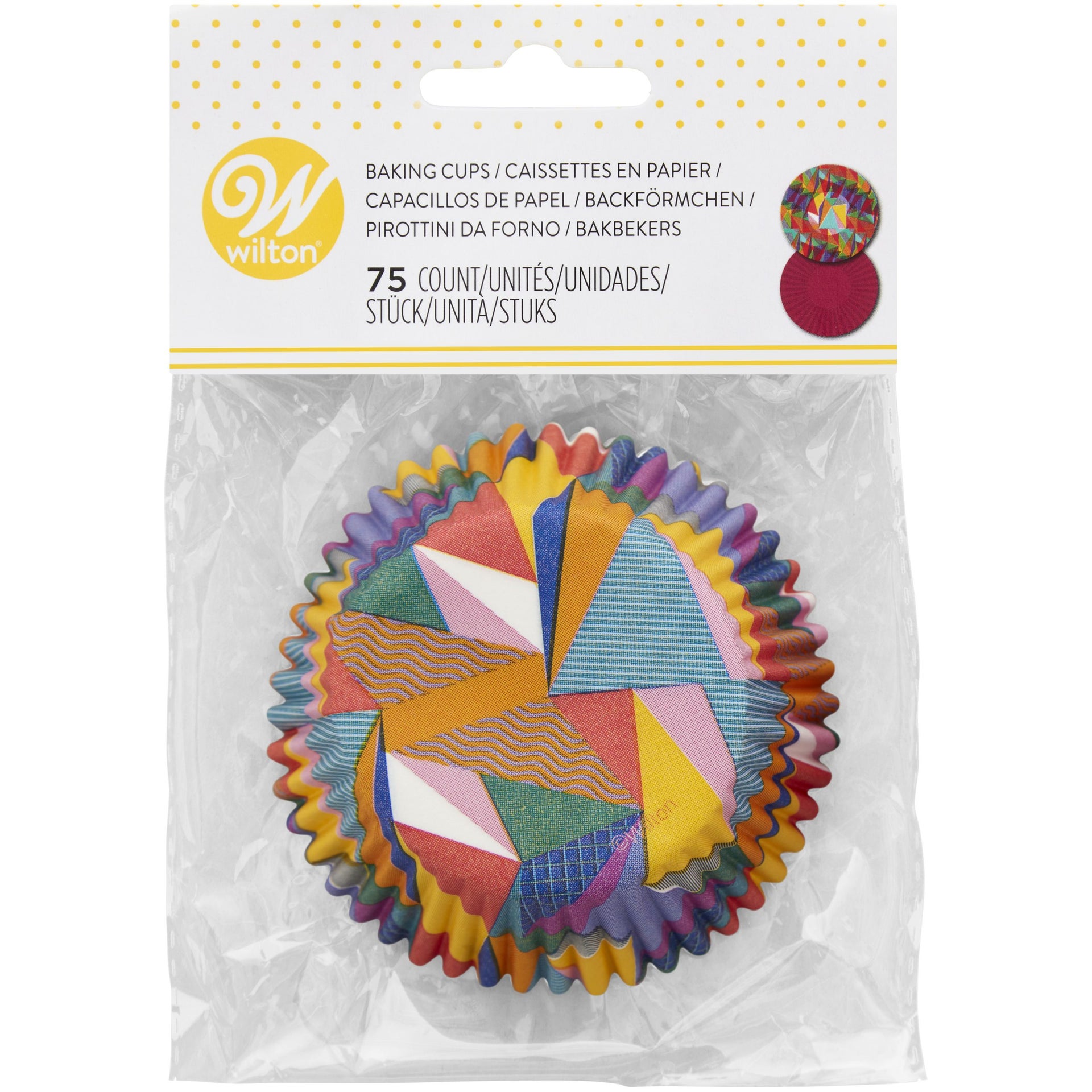 Wilton Baking Cups Max Triangle All Over pk/75