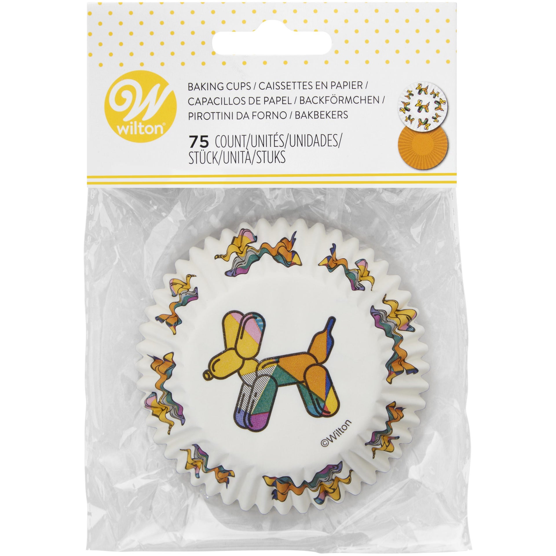 Wilton Baking Cups Balloon Dog pk/75