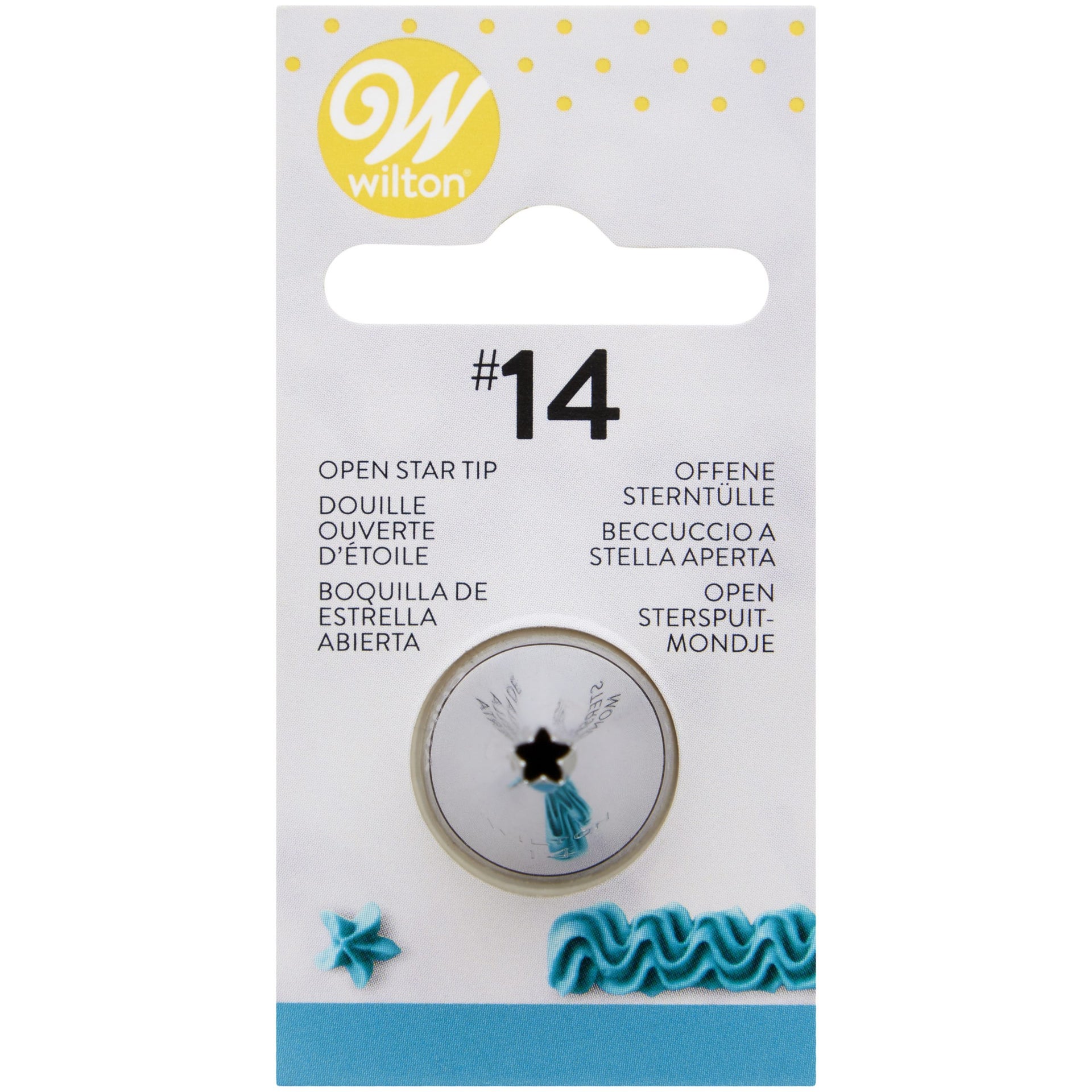 Wilton Decorating Tip #014 Open Star Carded