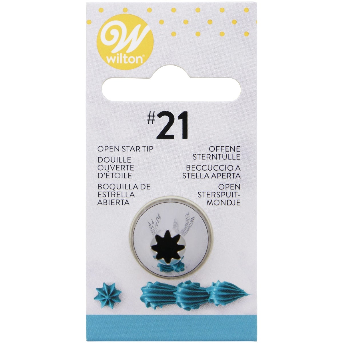 Wilton Decorating Tip #21 Open Star Carded