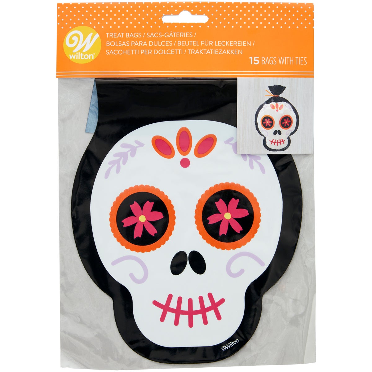Wilton Treat Bags Shaped Skull pk/15