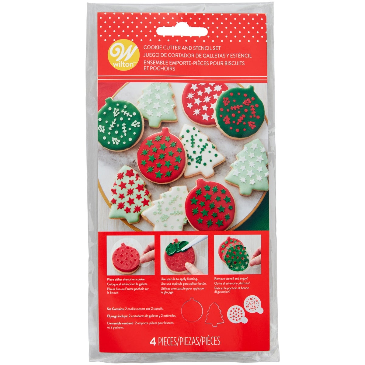 Wilton Cookie Cutter & Stencil Set/4