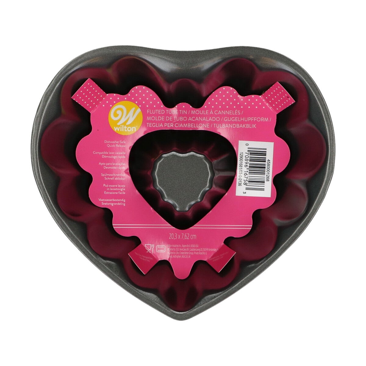 Wilton Fluted Tube Heart Pan 20cm