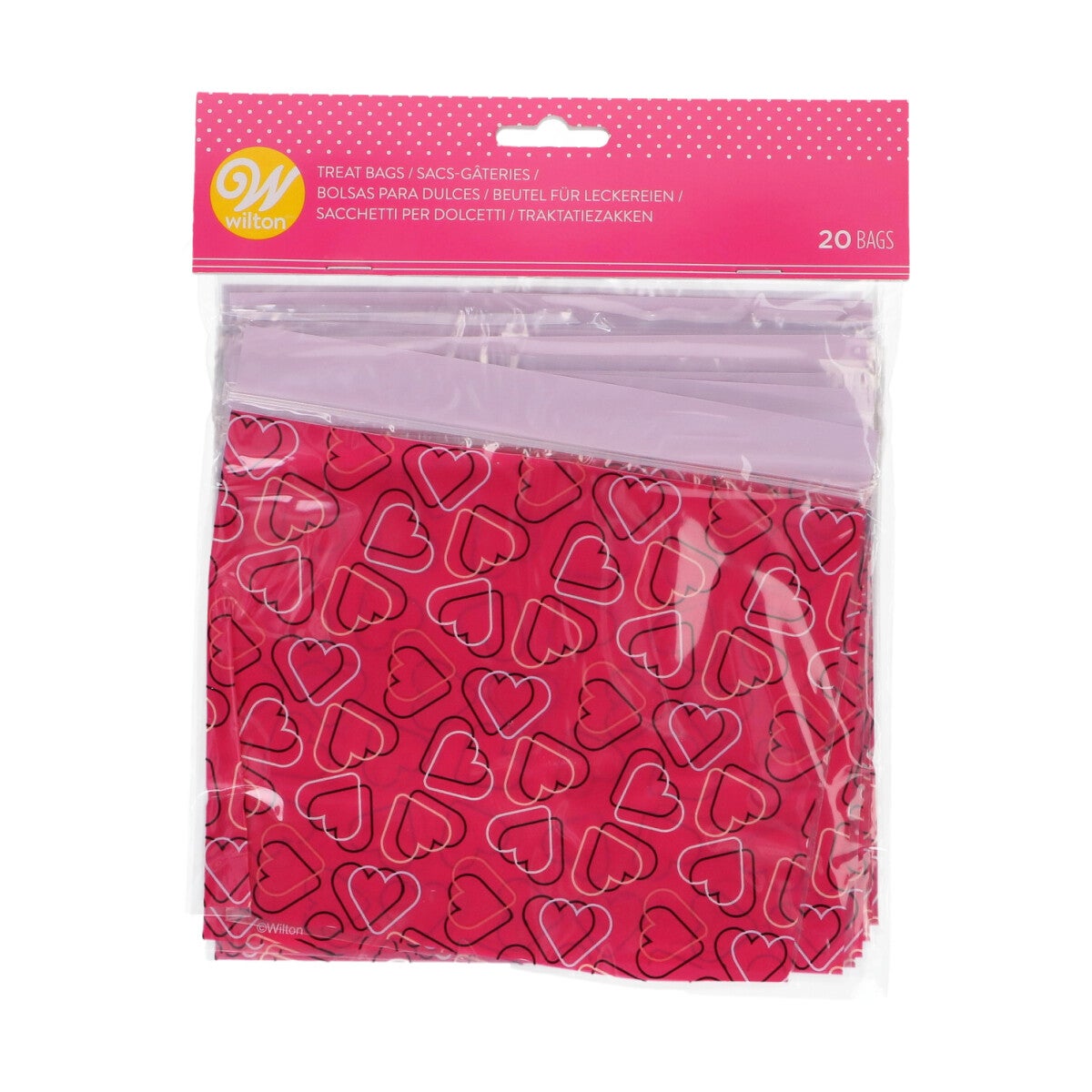 Wilton Resealable Treat Bags Hearts pk/20