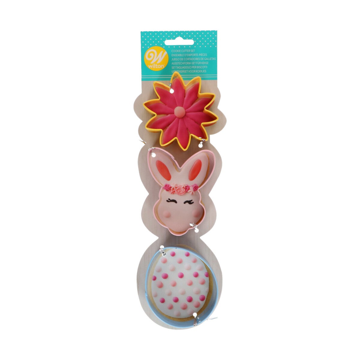 Wilton Cookie Cutter Flower/Bunny Head/Egg Set/3