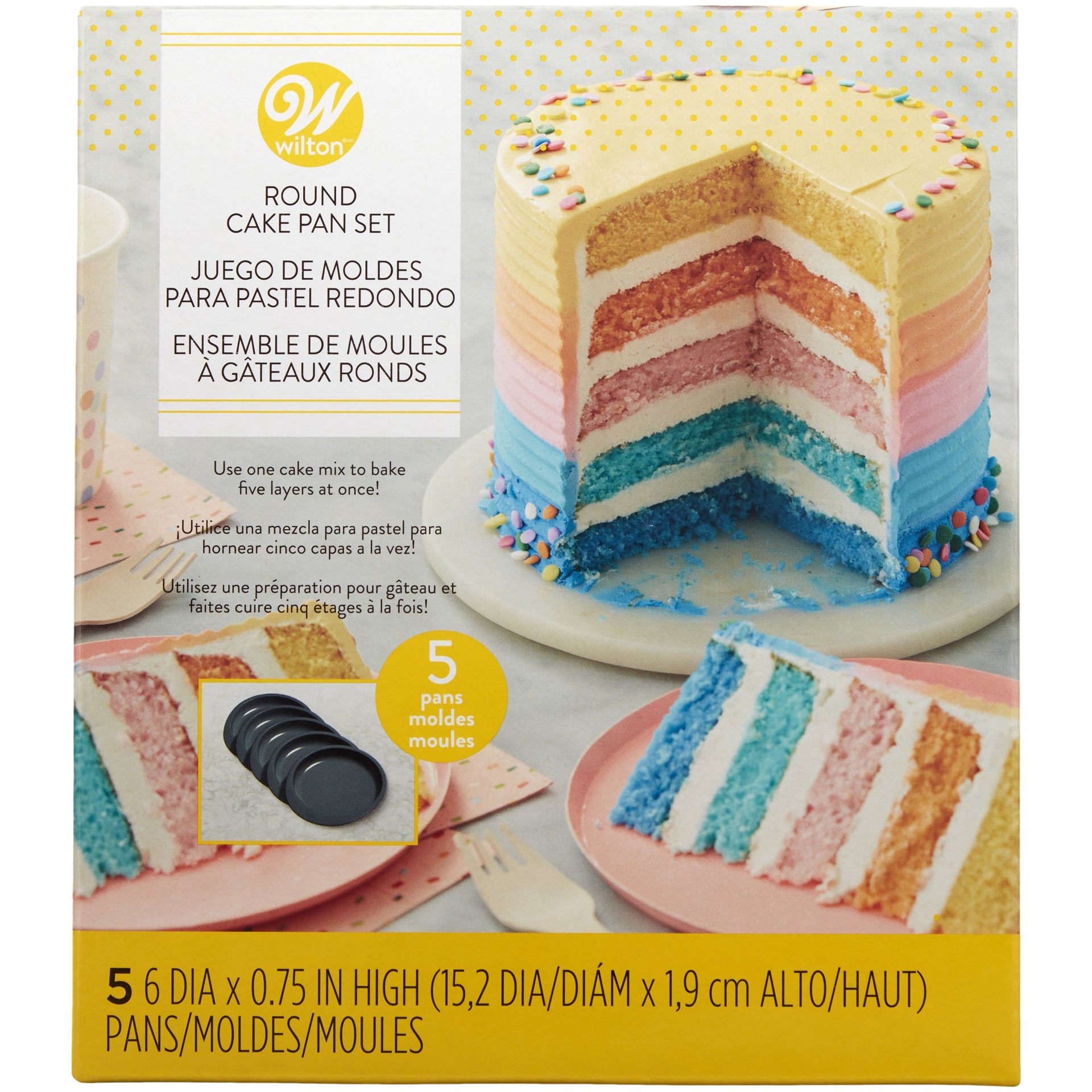 Wilton Cake Pan Easy Layers -15cm- Set/5