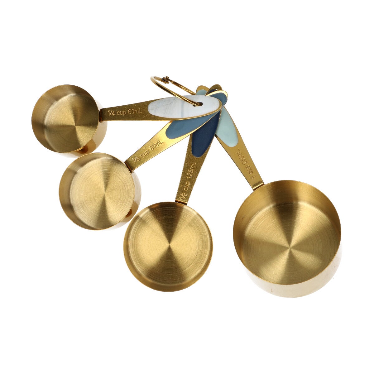 Wilton Gouden Metalen Maatcupjes 4 stuks