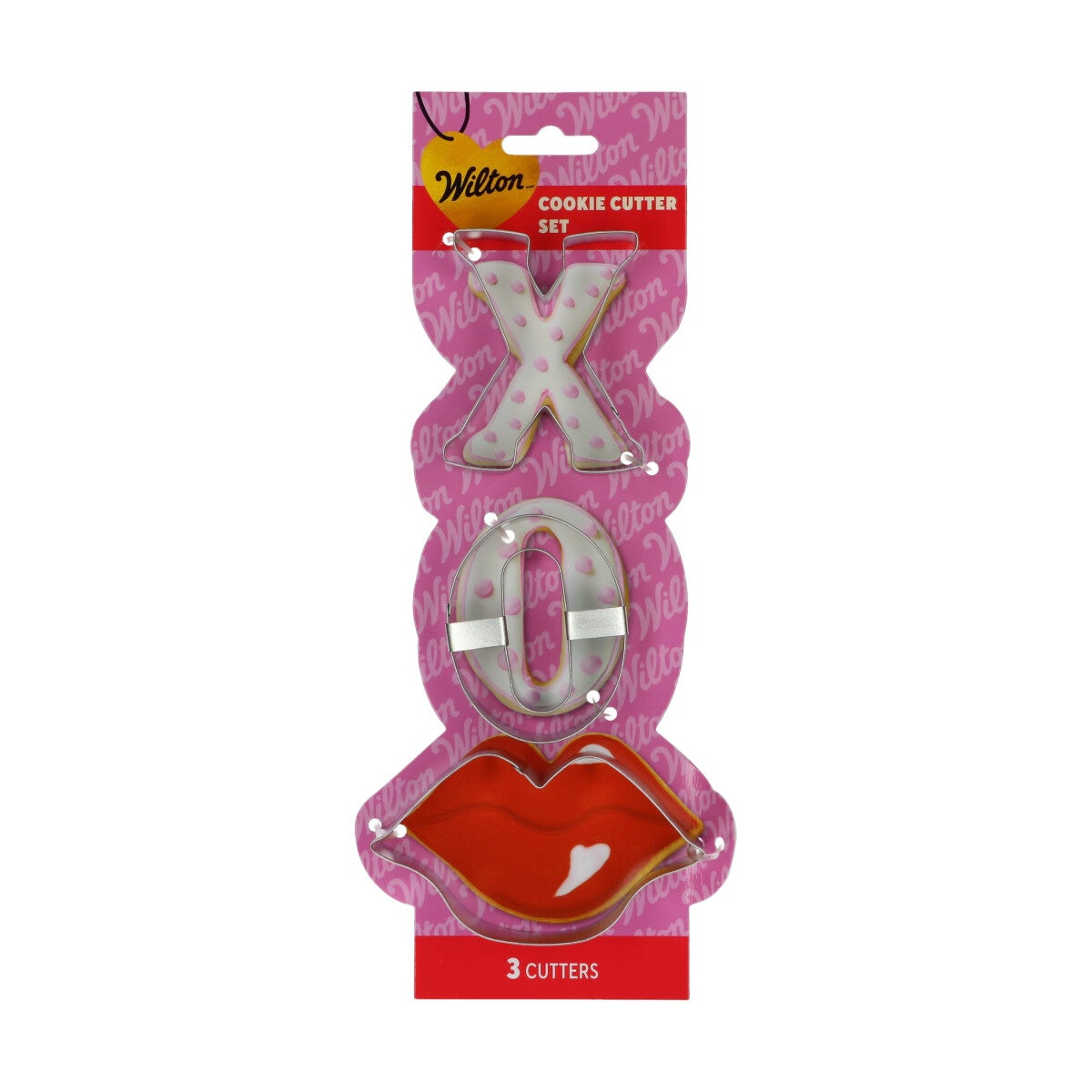 Wilton Cookie Cutter Set - Valentines Lips XO pk/3