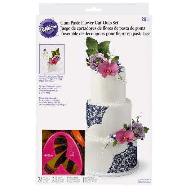 Wilton Gum Paste Cutters Flower Set/28