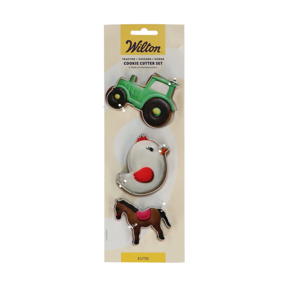 Wilton Cookie Cutter Tractor - Chick - Horse set/3