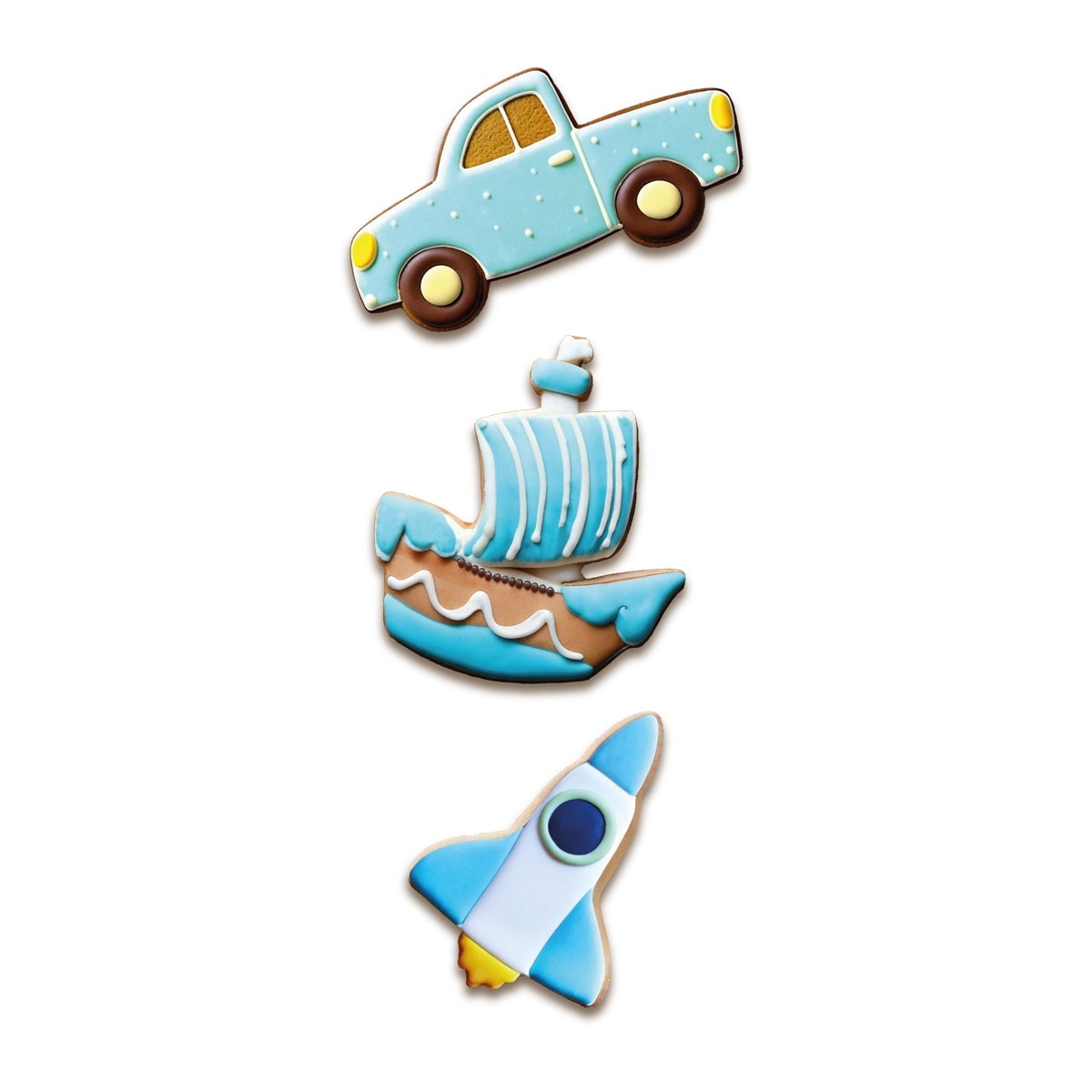 Wilton Cookie Cutter Car - Rocket - Boat set/3