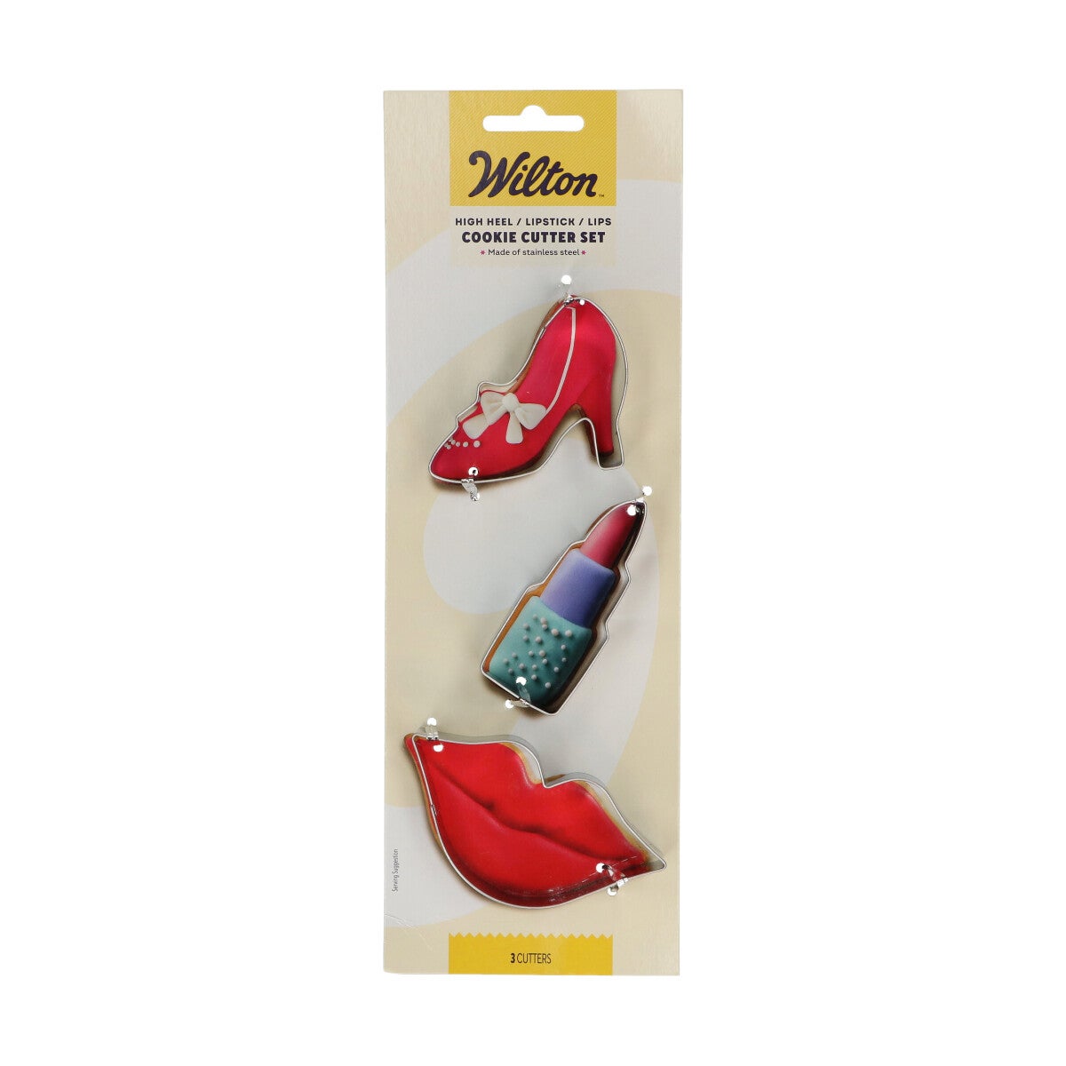 Wilton Cookie Cutter High Heel - Lipstick - Lips set/3