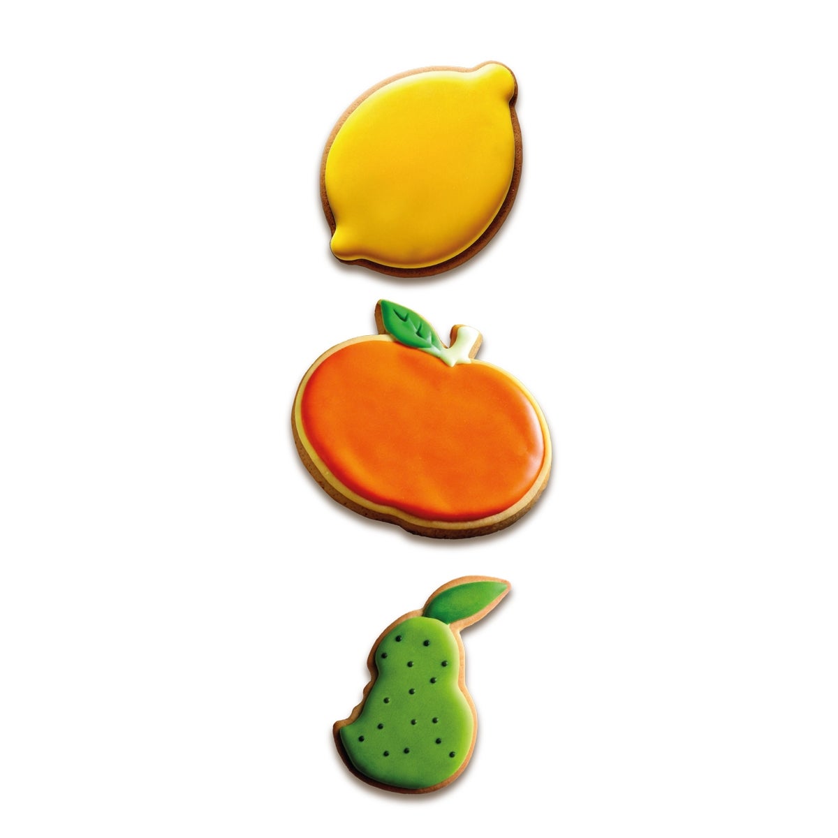 Wilton Cookie Cutter Lemon - Orange - Pear set/3