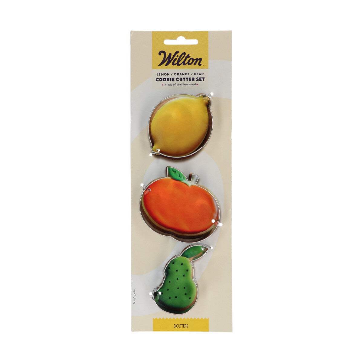Wilton Cookie Cutter Lemon - Orange - Pear set/3
