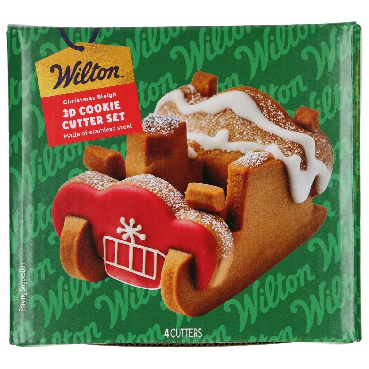 Wilton Cookie Cutter 3D Christmas Sleigh set/4