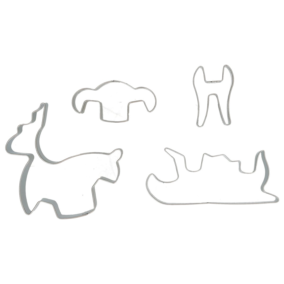 Wilton Cookie Cutter 3D Christmas Sleigh set/4