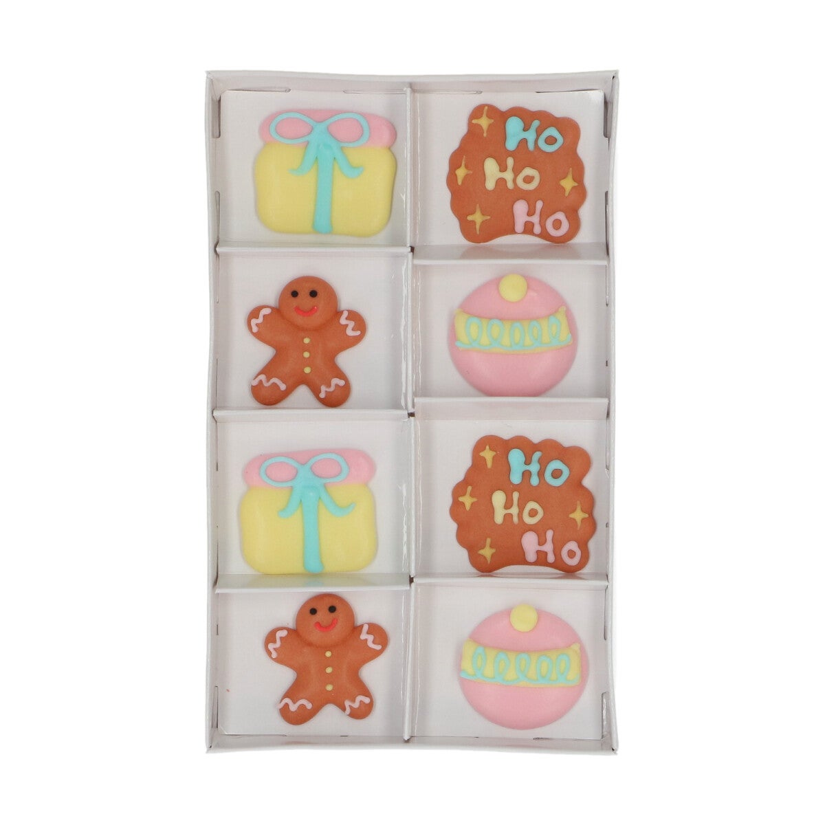 Wilton Sugar Decorations Cute Christmas set/8